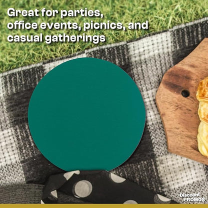 10 Round Foam Bud Coasters Pack, 4 inch - PU Foam, Party Favor - Turquoise