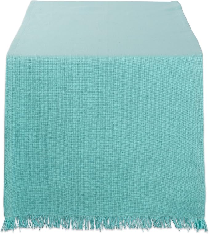 DII Everyday Collection, Fringed Solid Tabletop, Table Runner by DII