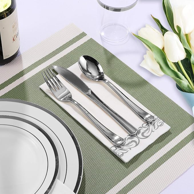 FOCUSLINE 350 Ct Disposable Dinnerware Set - Image 4