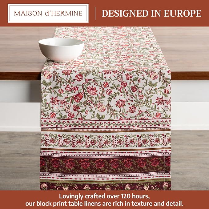 Maison d' Hermine Table Runner 100% Cotton 14.50" x 72" | Table Runners 72 - Image 2