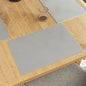 Encasa XO Dining Placemat Set of 6 | Light Grey Color | Fine Ribbed Cotton Table mat | Size 19x13 in | Machine Washable