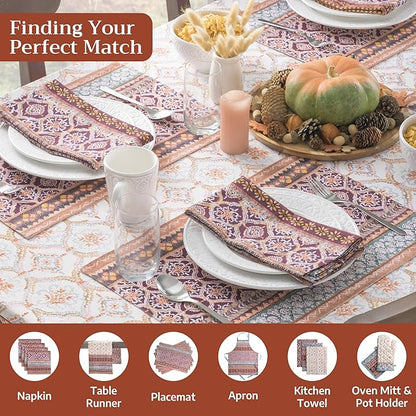 Maison d' Hermine Table Cloth Square Table 100% Cotton 60 x 60 Inches Fall Tablecloth Reusable Everyday Use for Thanksgiving Christmas Decorations Dining Farmhouse Party (Fair Isle)