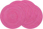 SHACOS Round Placemats Set of 4 Round Table Placemats Braided Cotton Place Mats by SHACOS