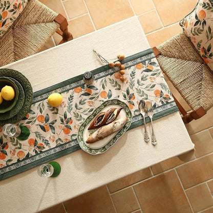Patdrea Designer Vintage French Linen Table Runner, Thanksgiving Dining Table - Image 6
