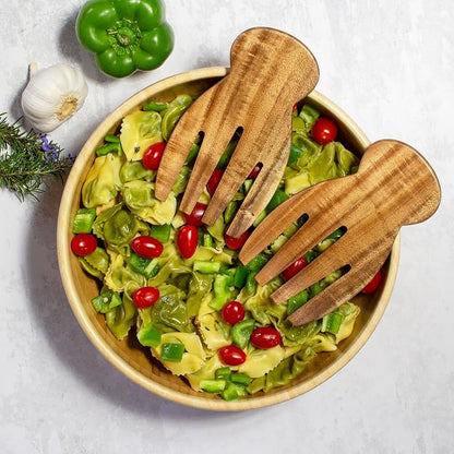 TB Home Salad Hands – Acacia Wood Salad Serving Utensils - Image 4