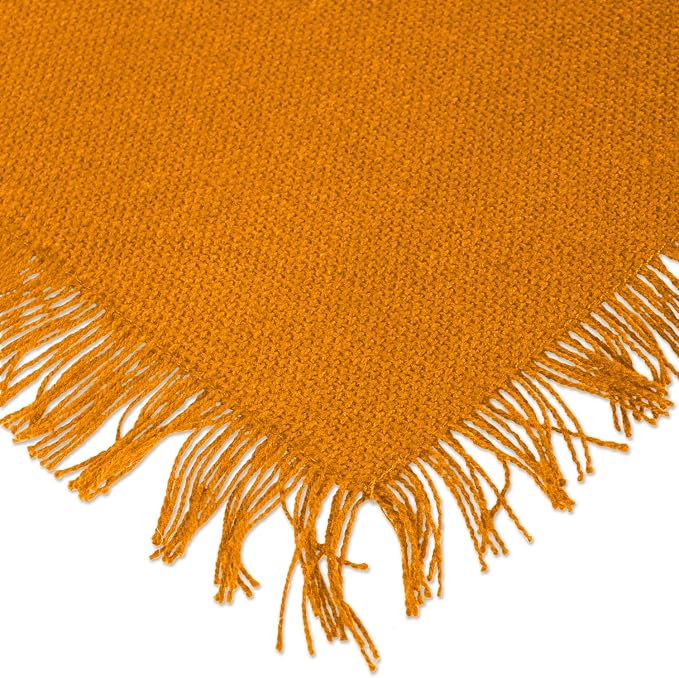 DII Everyday Collection, Fringed Solid Tabletop, Placemat Set, Pumpkin Spice - Image 3