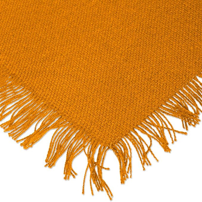 DII Everyday Collection, Fringed Solid Tabletop, Placemat Set, Pumpkin Spice - Image 3