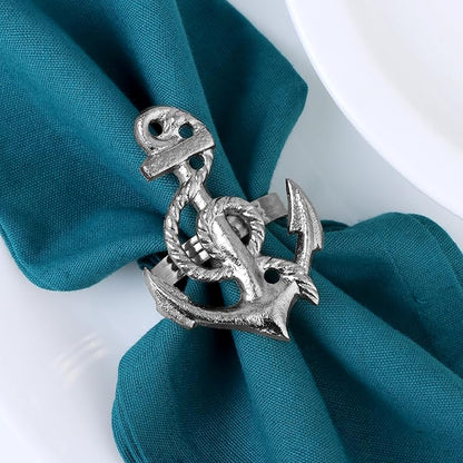 ALPHA Living HOME Silver Napkin Rings Set of 12 - Durable & Versatile, Elegant Metal Napkin Rings for Table Settings, Special Occasions, Easter Table Decor & Gift Giving Ideas Silver