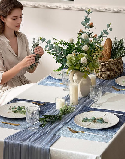 Leetaltree Gradient Blue Woven Placemats Set of 4 - Image 3