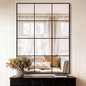 Window Pane Wall Mirror, 40"x30" Wall Mounted Window Mirror for Living Room, Bedroom, Entryway, Dining Room, Home Wall Decor