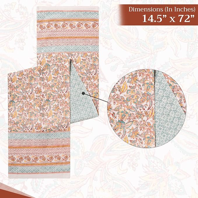 Maison d' Hermine Table Runner 100% Cotton 14.50" x 72" | Table Runners 72 - Image 4