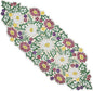 Spring Floral Beaded Table Runner, 13x36 | Glass beads, polyester backing by CLEENTABLE