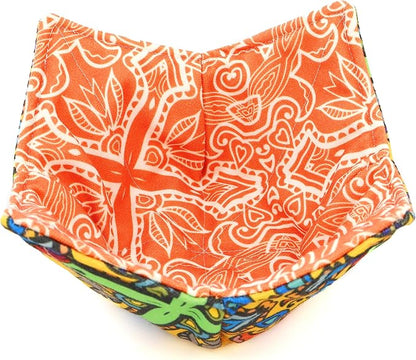Cotton Microwavable Bowl Cozy, Microwave-Safe Hot Bowl Holders, Soup Bowl Cozy - Image 3