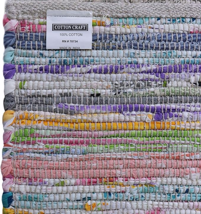 COTTON CRAFT Woven Chindi Table Runner - Image 7