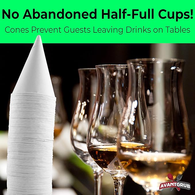 Eco-Friendly Small White Paper Cone Cups 1000 Pk. Wax Free Dispenser Cups - Image 5