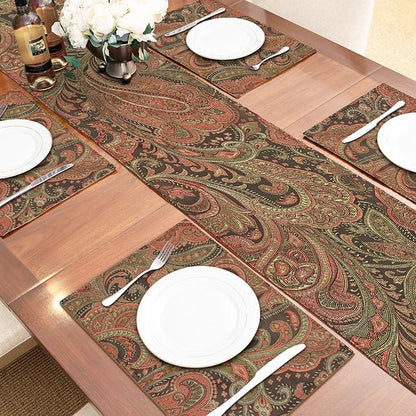 Loom and Mill Vintage Paisley Jacquard Table Runner 13x72 inch - Image 4