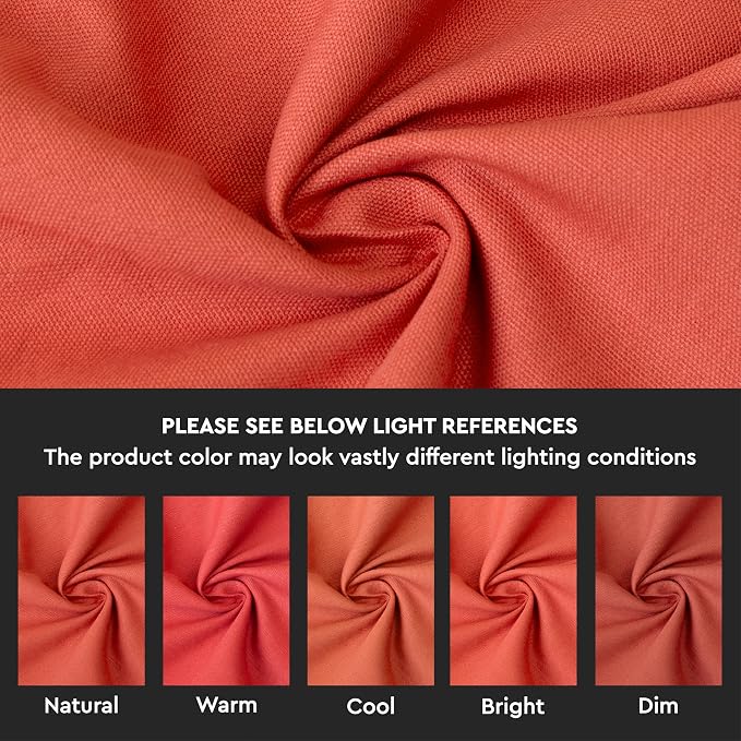 Encasa XO Table Runner 13"x72" Long | Cotton Canvas Fabric | Brick Solid Color - Image 3