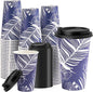 RACETOP Coffee Cups with Lids 16 oz, 100 Pack Disposable To Go Cups, To-go by RACETOP