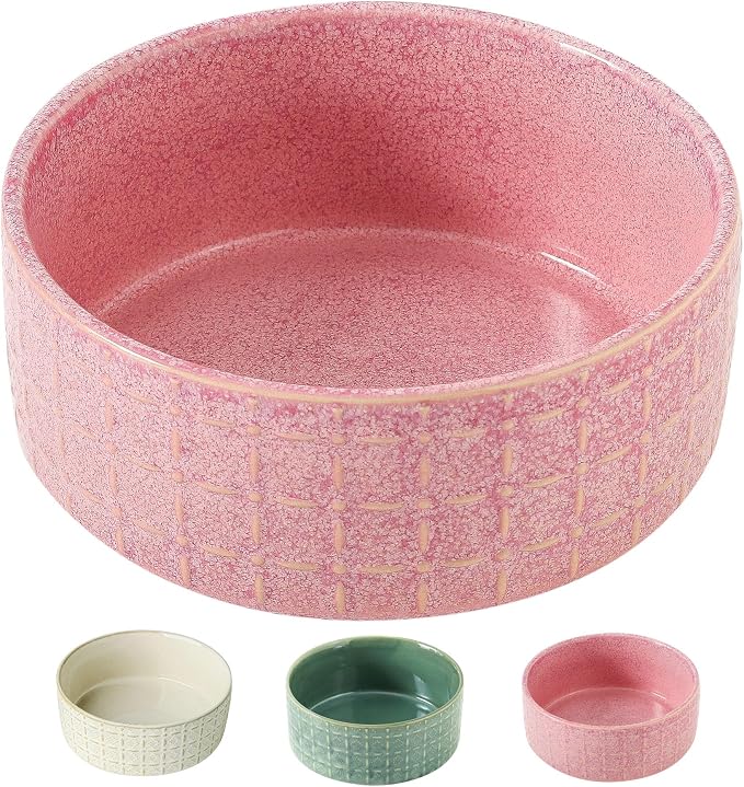 Ceramic Dog Bowls, 6.5inch Dog Food Bowls Water Bowl Dishes by Seyatoo
