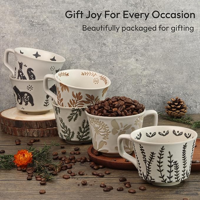 11 oz Ceramic Coffee Mug, Stoneware Teacup - Image 7