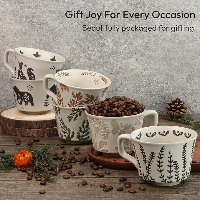 11 oz Ceramic Coffee Mug, Stoneware Teacup - Image 5