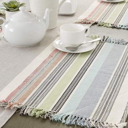 DII Variegated Tabletop Collection, Placemat Set3x19, Mediterranean, 6 Piece - Image 4