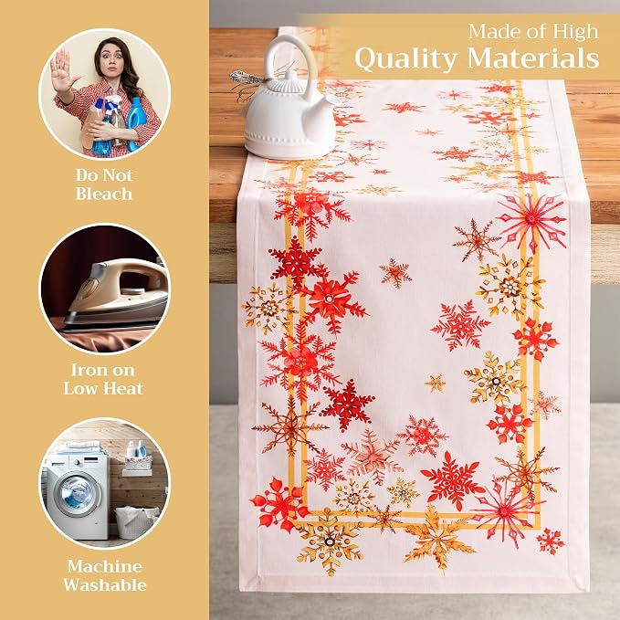 Maison d' Hermine Table Runner 100% Cotton 14.50" x 72" | Table Runners 72 - Image 3