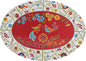 Bico Red Spring Bird Ceramic 16 inch Oval Platter, Microwave & Dishwasher Safe
