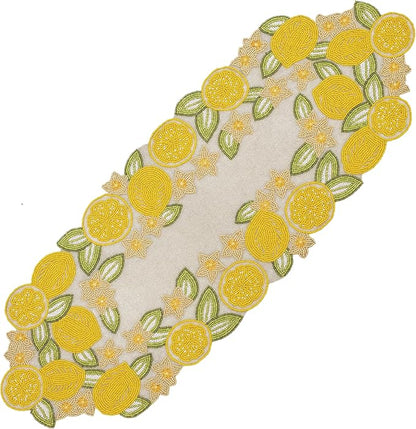 Beaded Table Runner 13x36 Inch Beaded Runner by ALPHALivingHOME