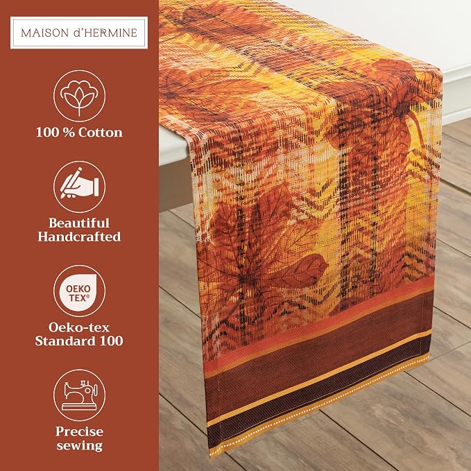 Maison d' Hermine Table Runner 100% Cotton 14.50" x 108" | Table Runners 108 - Image 2