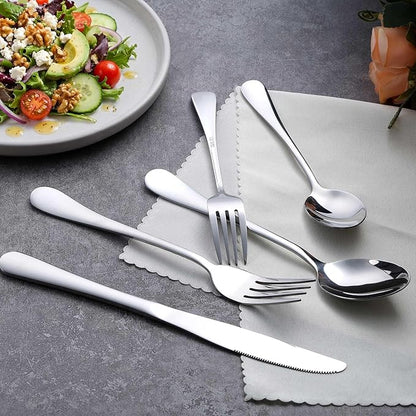 LIANYU 20 Piece Silverware Flatware Set, Stainless Steel Cutlery Set - Image 5