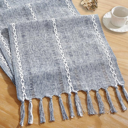 Rustic Boho Table Runner, Farmhouse Table Runners 72 Inches Long by Cenebonxy