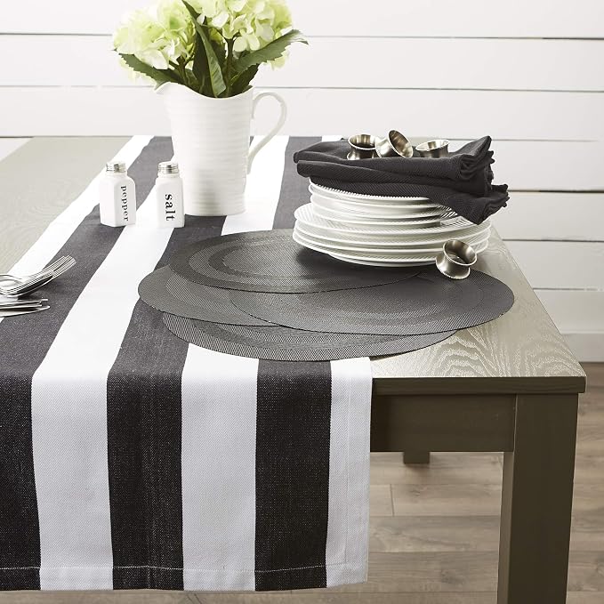 DII PVC Tabletop Collection Woven Indoor/Outdoor, Round Placemat Set, 6 Piece - Image 5
