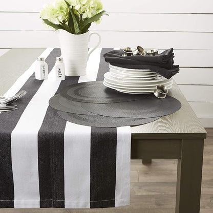 DII PVC Tabletop Collection Woven Indoor/Outdoor, Round Placemat Set, 6 Piece - Image 5