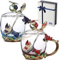 BTaT- Floral Glass Tea Cups by BrewToATea