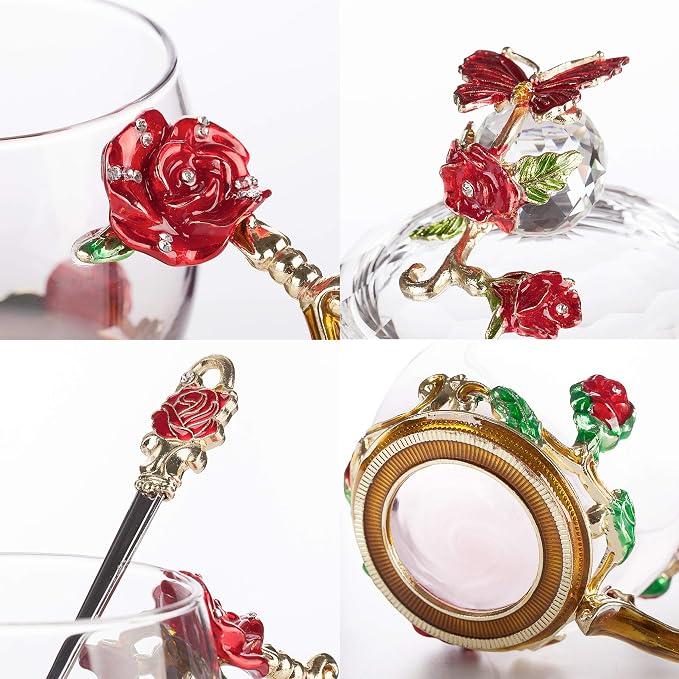 BTaT- Floral Glass Tea Cups - Image 8