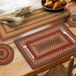 Homespice Cider Barn Long Table Runner - 11"x36", Rectangle, Red - Handcrafted with Jute - Rich Colors, Easy to Clean, Durable and Protects Furniture