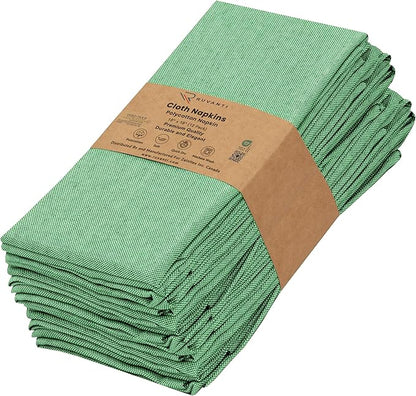Ruvanti Cloth Napkins Set of 12, 18x18 Reusable Napkins Cloth Washable, Soft & Durable Table Napkin, Poly Cotton Fabric Dinner Napkins for Parties, Christmas, Thanksgiving, Weddings - Amazon