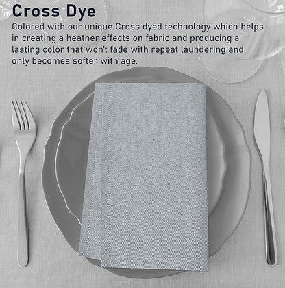 Ruvanti Cloth Napkins Set of 12, 18x18 Reusable Napkins Cloth Washable, Soft & Durable Table Napkin, Poly Cotton Fabric Dinner Napkins for Parties, Christmas, Thanksgiving, Weddings - Grape