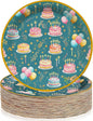 50PCS Happy Birthday Paper Plates 9Inch – Colorful Disposable Plates by Unknown