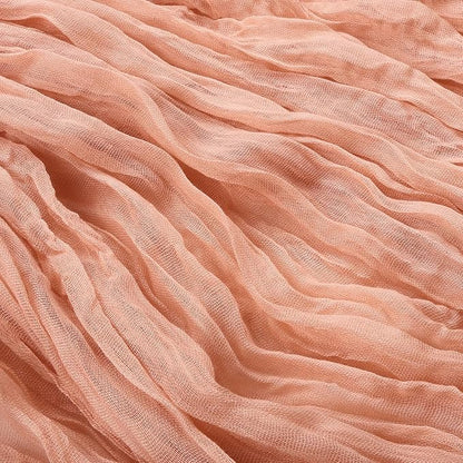 6 Pack Peach Cheesecloth Table Runner 35 x 120 Inch | Boho Gauze Fabric - Image 5
