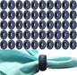 50 Pcs Woven Napkin Rings - Handcrafted Plastic & Rayon Decorative Napkin Holders for Table Settings, Dinner Parties, Weddings, Holiday Décor, Rustic Farmhouse Style (Navy Blue) - ALPHA Living HOME