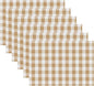 Urban VillaPlacemats for Dining Table 100% Cotton Placemats 14''x20'' Over Sized Tablemats Set of 6 Placemats Taupe/White Buffalo Check Tablemats for Family Dinners Wedding PartiesPlacemats