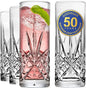 Godinger Tall Beverage Glasses Collins All Purpose Drinking Glasses- Dublin by Godinger
