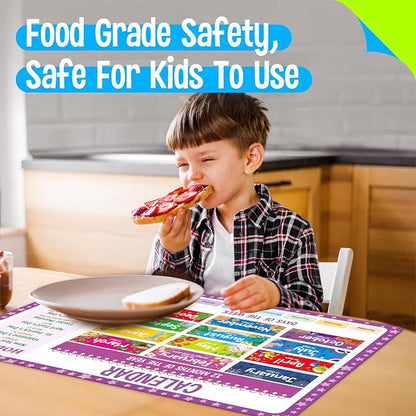6 Pack Placemats for Kids, Non-Slip Washable Table Mat, Reusable Addition - Image 4