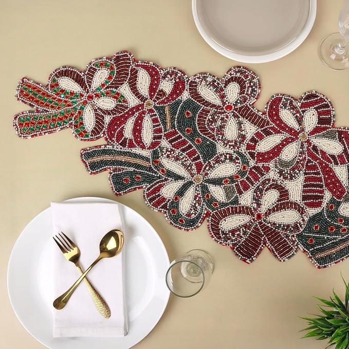 Beaded Table Runner 13 x 36 Inch - Image 3