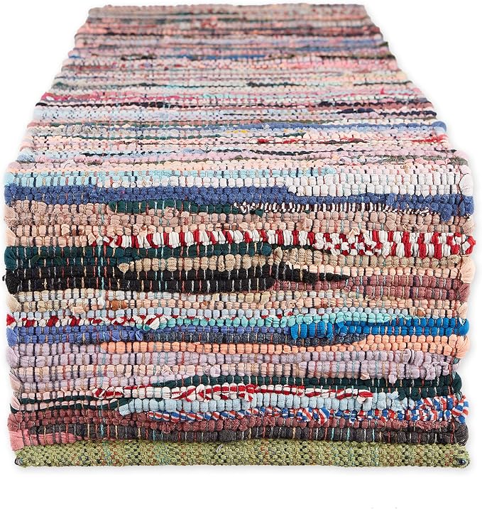 DII Handmade Chindi Tabletop, Reversible and Machine Washable, Table Runner by DII