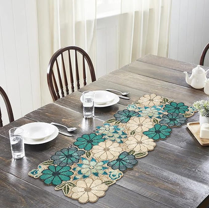 lightnpro Chrtistmas Beaded Table Runner, Christmas Table Runner, Rustic - Image 6