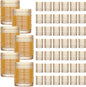 48 Pcs Golden Hobnail Beaded Drinking Glasses, 12 oz Vintage Glassware Set by XKXKKE