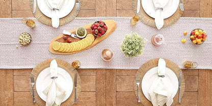 DII Woven Basic Tabletop Collection Chevron Table Runner, Pale Mauve - Image 5